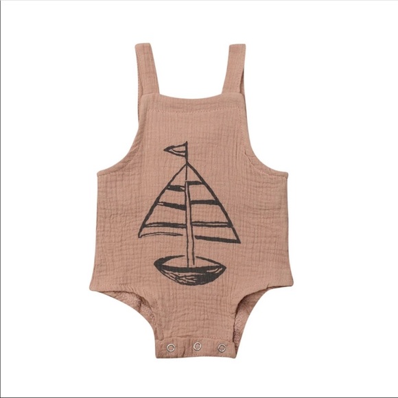 Other - Brand New Muslin Sailboat Romper Size 12-18 Months